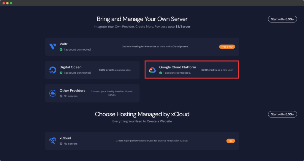 First Server With Google Cloud Platform